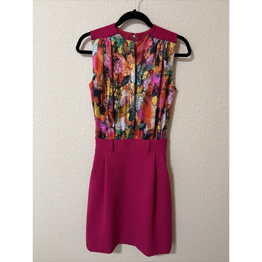 Preen by Thornton Bregazzi Midi Silk Sleeveless Dress‎ XS Raspberry Gorgeous!!